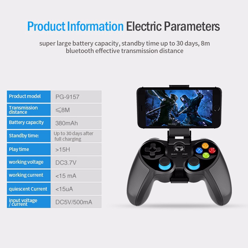 [GB.TECH] iPega PG-9157 Bluetooth Gamepad Trigger PUBG Controller Mobile Joystick For iOS Android