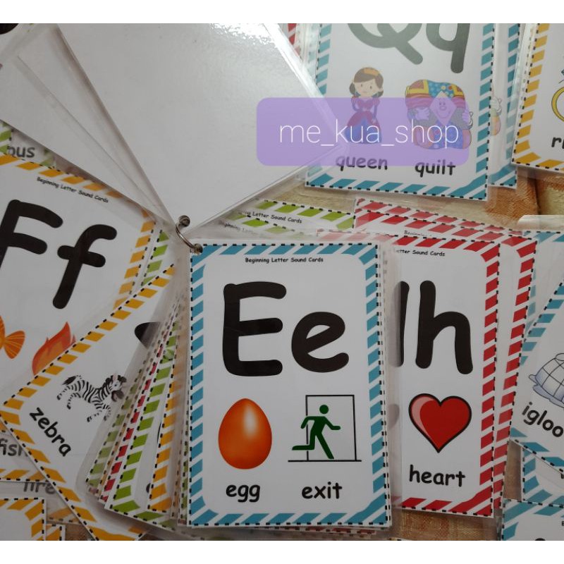 Thẻ 26 chữ cái abc tiếng anh  bền đẹp flashcard cho con