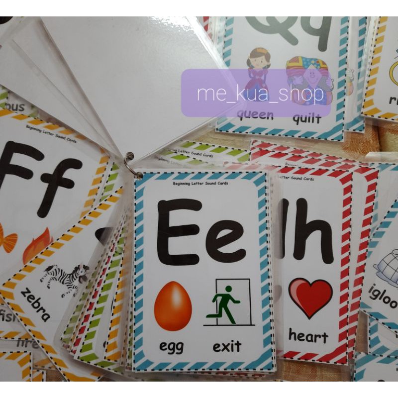 Thẻ 26 chữ cái abc tiếng anh  bền đẹp flashcard cho con