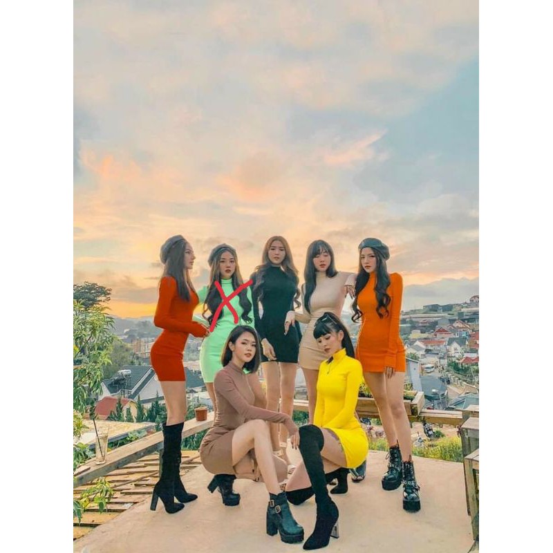 [Mã FAMAYWA2 giảm 10K đơn 50K] ĐẦM BODY CỔ LỌ TAY DÀI [ TAY KHÔNG XỎ NGÓN ] | BigBuy360 - bigbuy360.vn