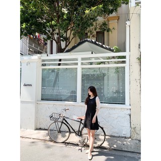 Đầm suông phối tay