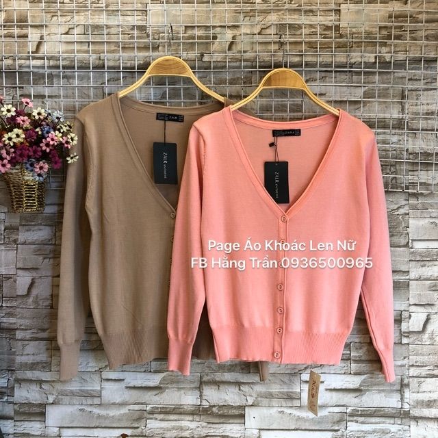 Áo khoác len cổ tim nút bọc hàng loại tốt hàng có sẵn số lượng nhiều khách yên tâm.