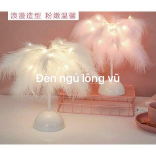 Đèn ngủ để bàn lông vũ