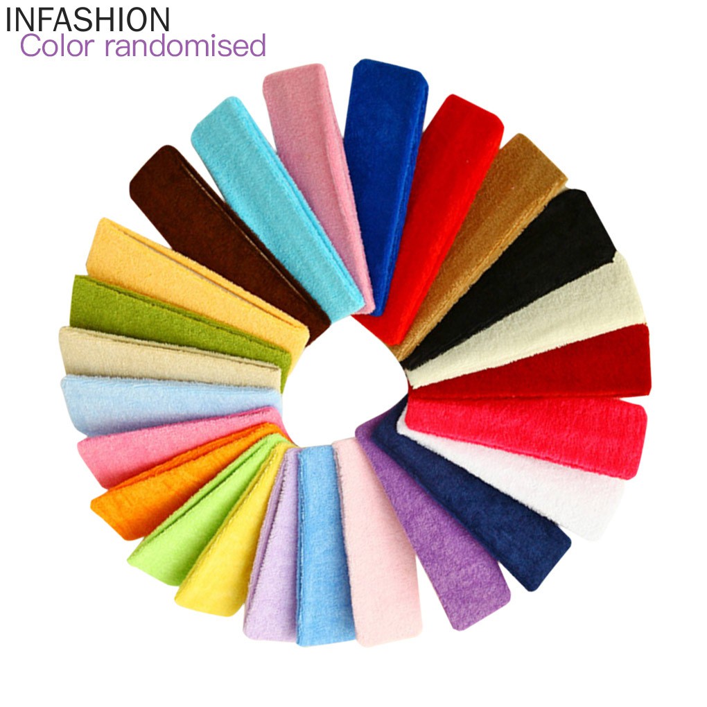 Băng đô co giãn màu trơn thời trang thể thao cho nam và nữ
