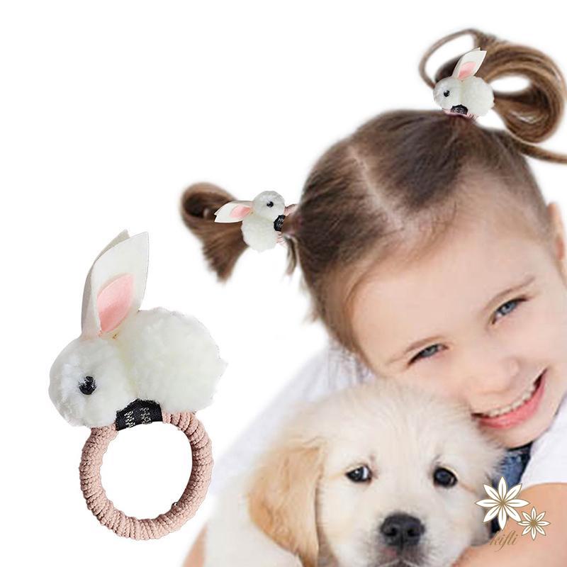 Dây Buộc Tóc Hình Thỏ Nhồi Bông Đáng Yêu Cho Nữ