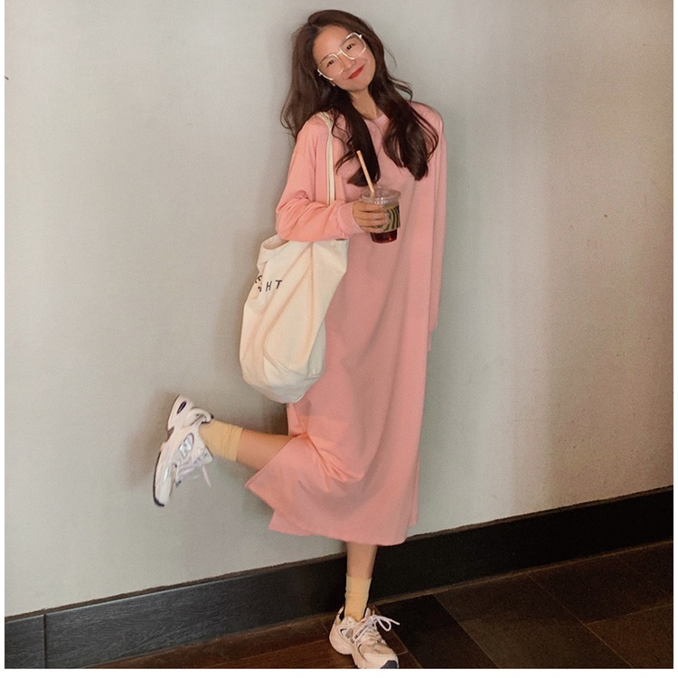 SUXI Áo Sweater Mỏng Cổ Tròn Tay Dài Dáng Rộng Màu Sắc Đơn Giản Thời Trang Xuân Thu Dành Cho Nữ