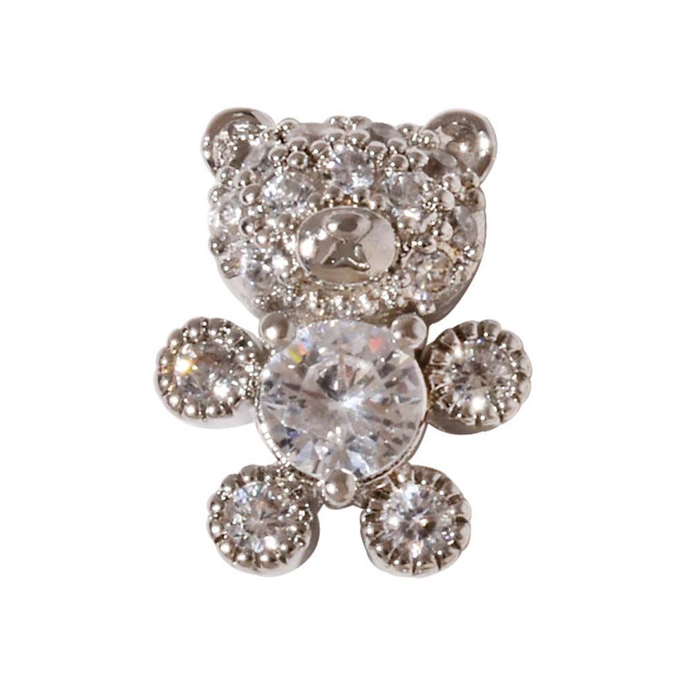 [Hàng mới về] Hạt phụ kiện trang trí móng tay nghệ thuật hình gấu lấp lánh bằng hợp kim kiểu Nhật Bản sang trọng
