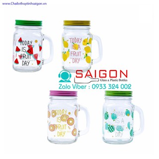 Set 4 Ly Quai Hình Trái Cây 480ml
