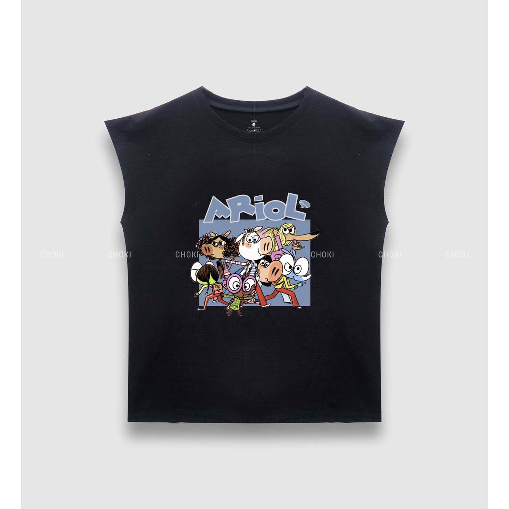 Áo Sát Nách CHOKI Phông Ba Lỗ Nữ Form Rộng Đẹp Phong Cách Hàn Quốc Hoạt Hình Ariol Ms98731