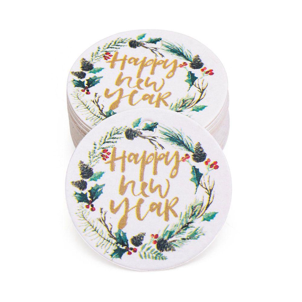 Set 100 Thẻ Giấy Hình Ông Già Noel Trang Trí Giáng Sinh