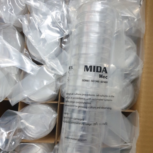 Thùng 500 đĩa petri nhựa 60*15