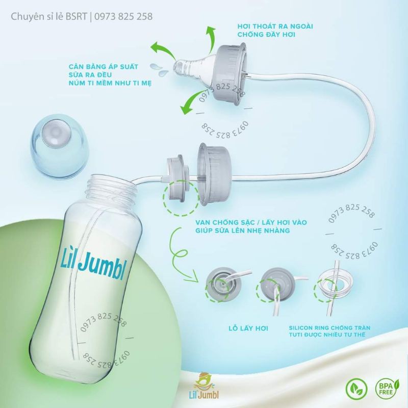 BÌNH SỮA RẢNH TAY Liljumbl 300ml