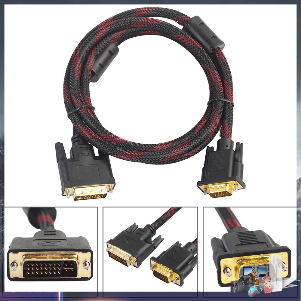 Dây cáp kết nối Dvi-I24 + 5 chuyển đổi đầu cắm sang Vga 4.6ft chuyên dụng