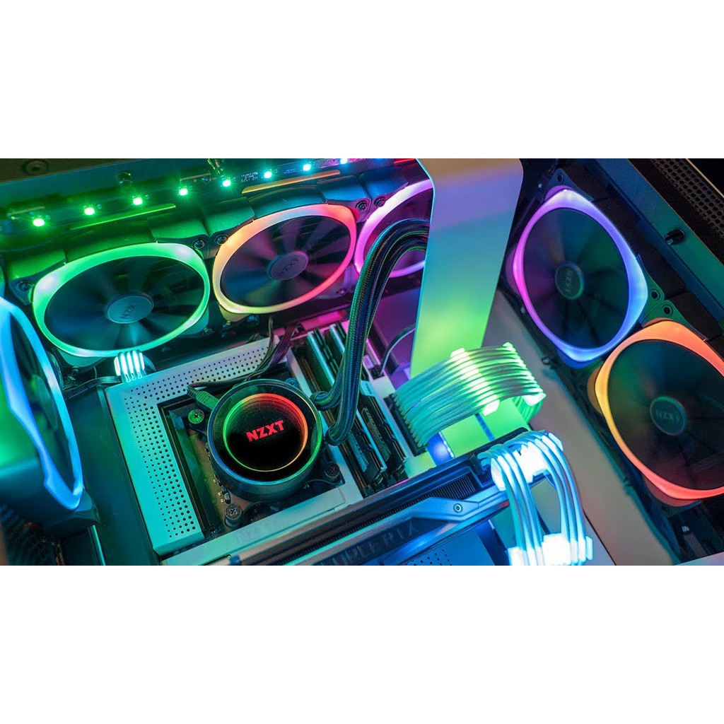Quạt Tản Nhiệt Fancase NZXT AER RGB 2 120mm | 140mm - Chính hãng BH 24 tháng, digital LED Rainbow