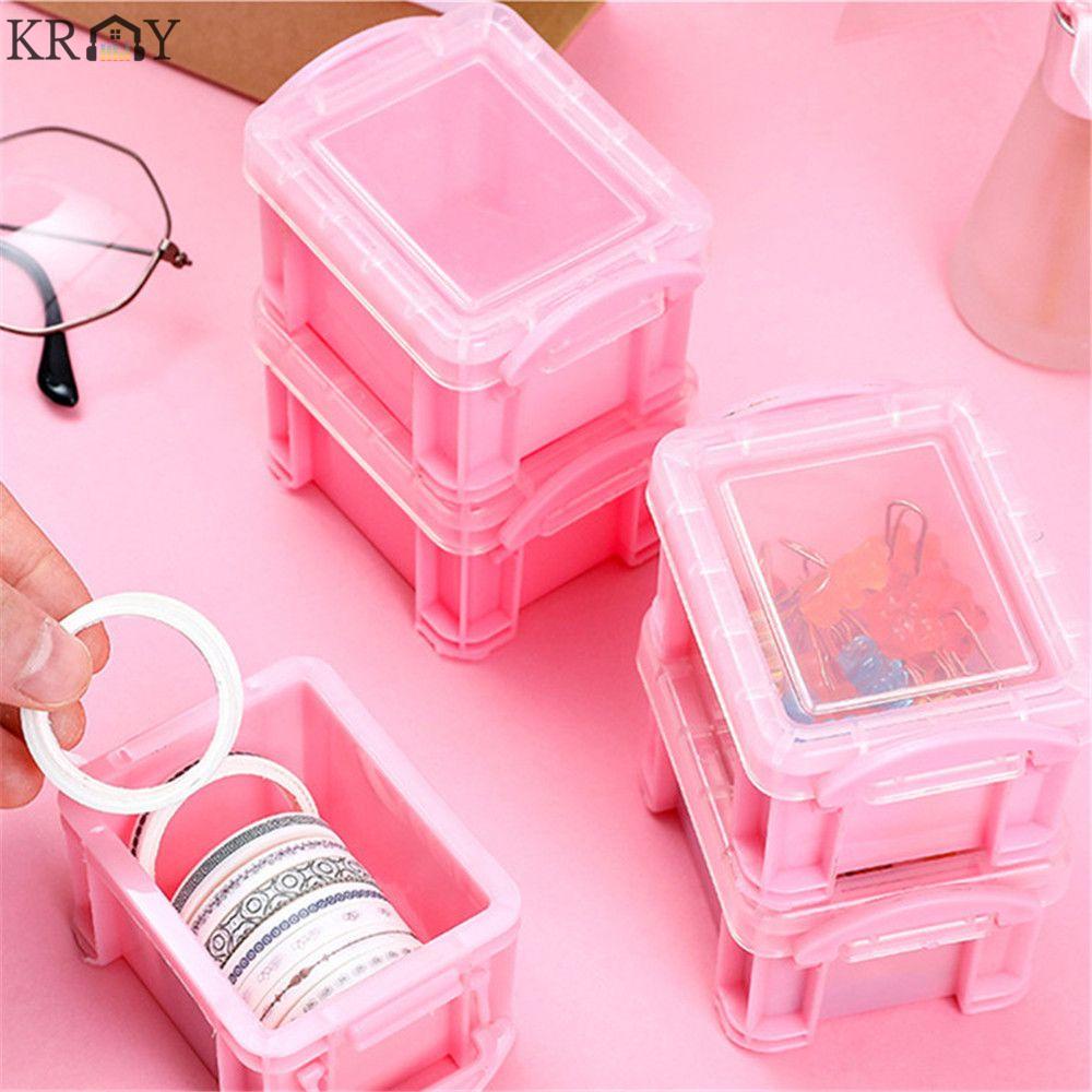Hộp Đựng Kẹo / Trang Sức Mini Màu Hồng Dễ Thương Di Động Nhiều Màu Cho Nữ