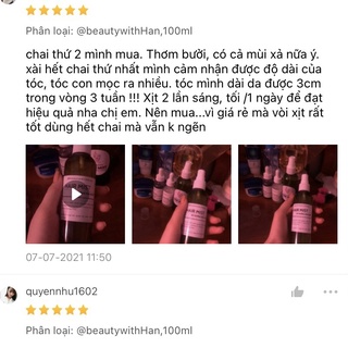 Xịt kích mọc tóc, làm dài tóc Tinh dầu bưởi