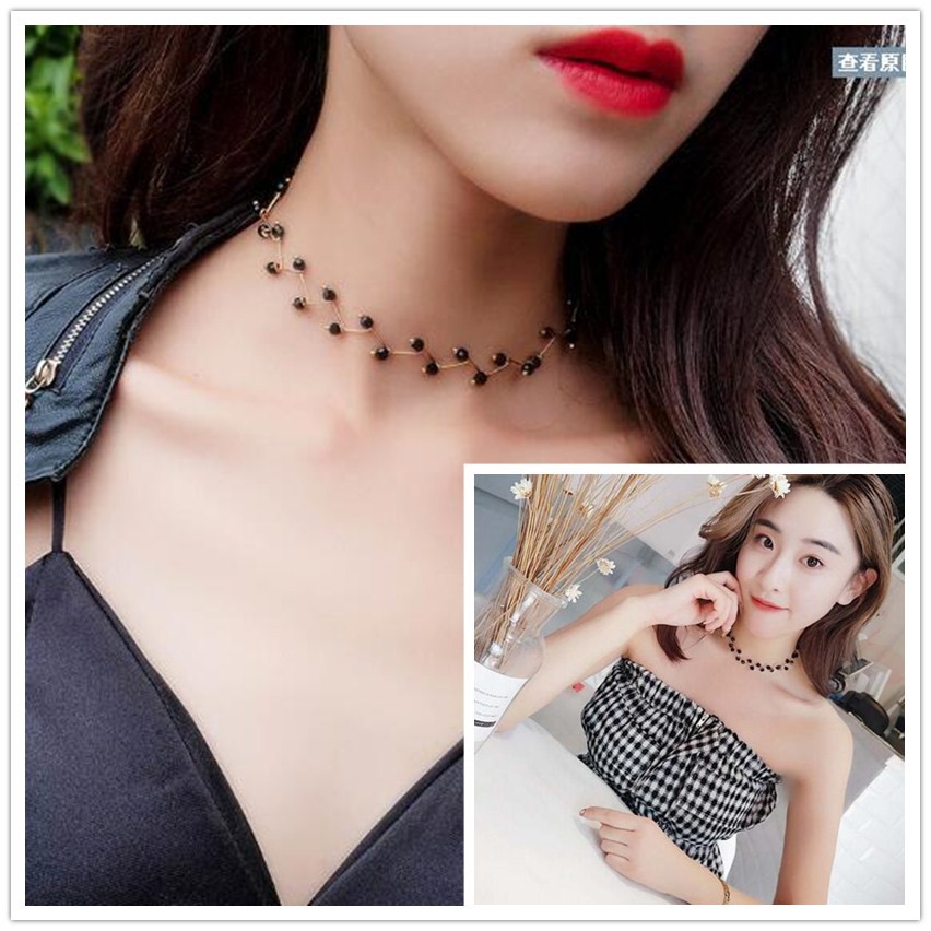 Vòng Cổ Choker Đá Nhân Tạo, Choker Cổ Ngắn Hàn Quốc Tatoo