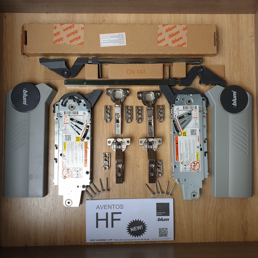 Tay nâng cánh tủ bếp Blum HF22, HF25, HF28  ( Có thợ lắp đặt)