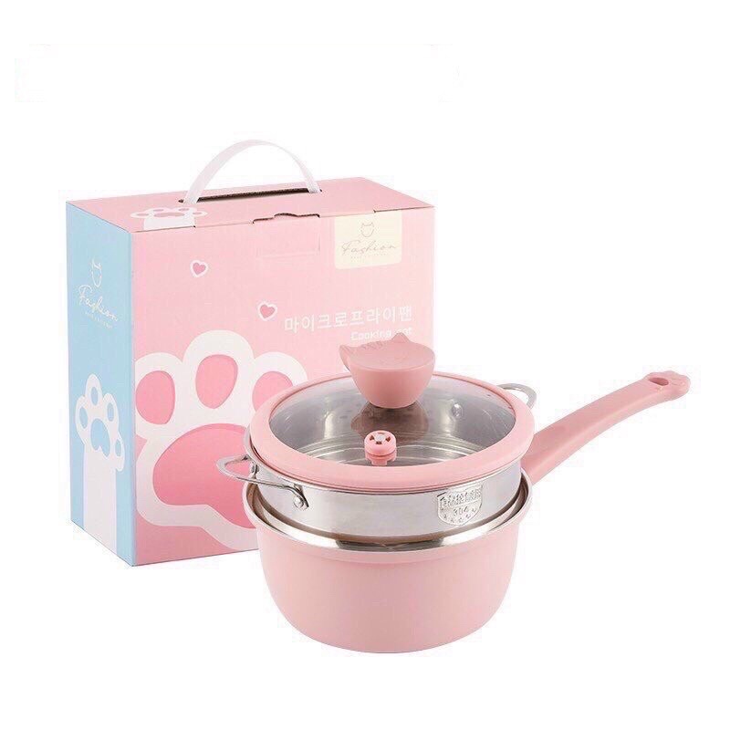 Nồi chảo Fashion, Bộ nồi chảo kèm xửng hấp cho bé ăn dặm quà tặng hấp dẫn