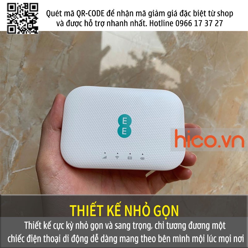 Bộ Phát Wifi Di Động 3G 4G Alcatel EE71 Tốc Độ 4G 300Mbps, Pin 2150mAh - Hỗ Trợ 20 user