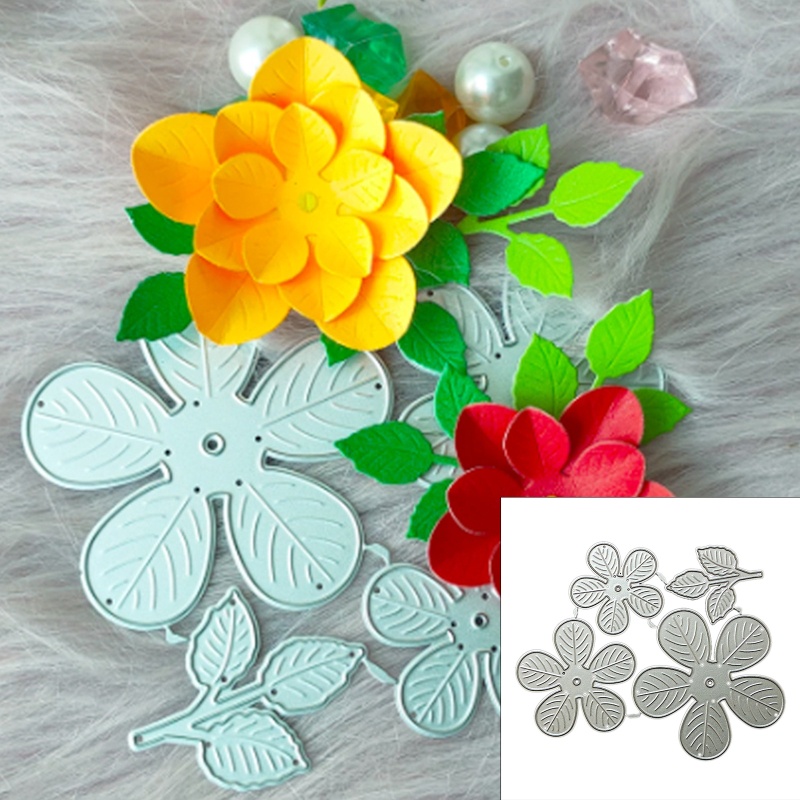 Khuôn Cắt Thẻ Trang Trí Scrapbook Hình Hoa Lá