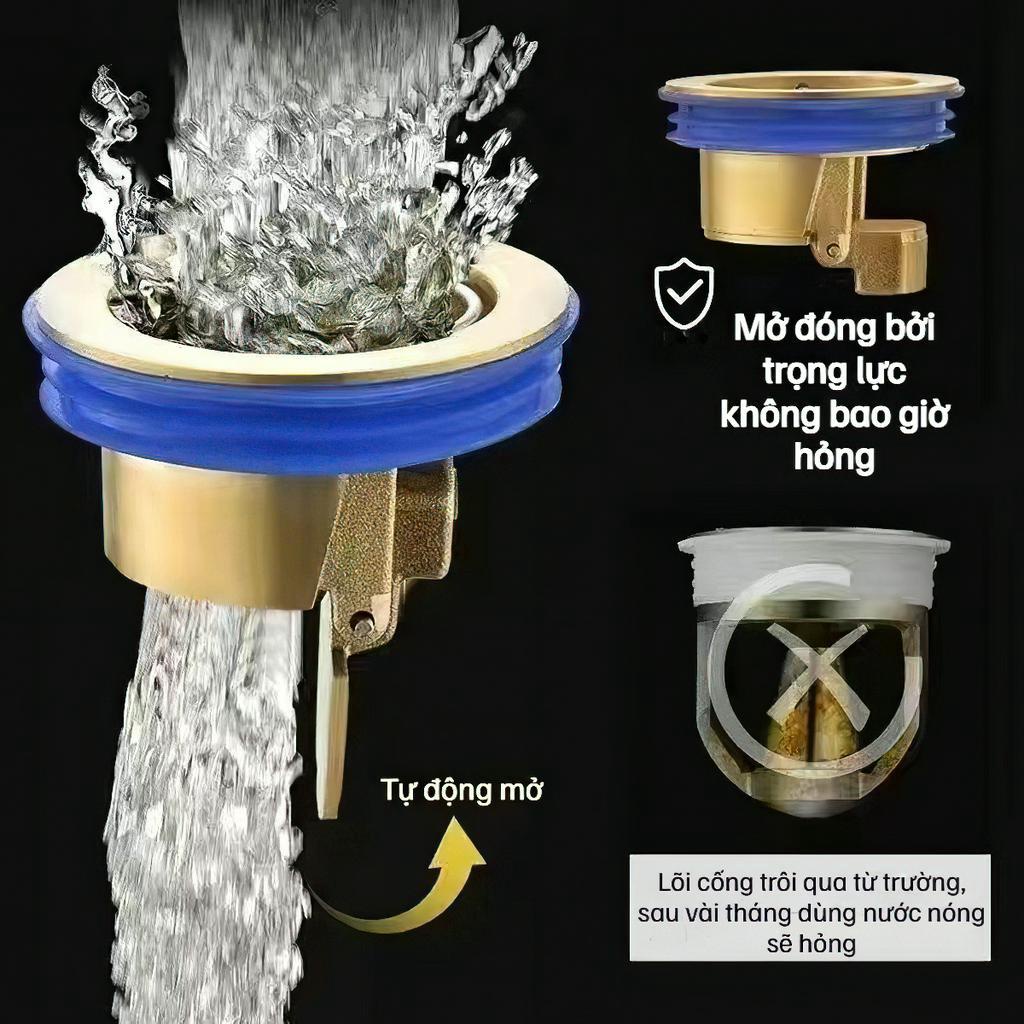 Nắp Đậy Cống Thoát Nước Sàn Nhà Tắm Chống Mùi Hôi Chống Côn Trùng Bằng Đồng