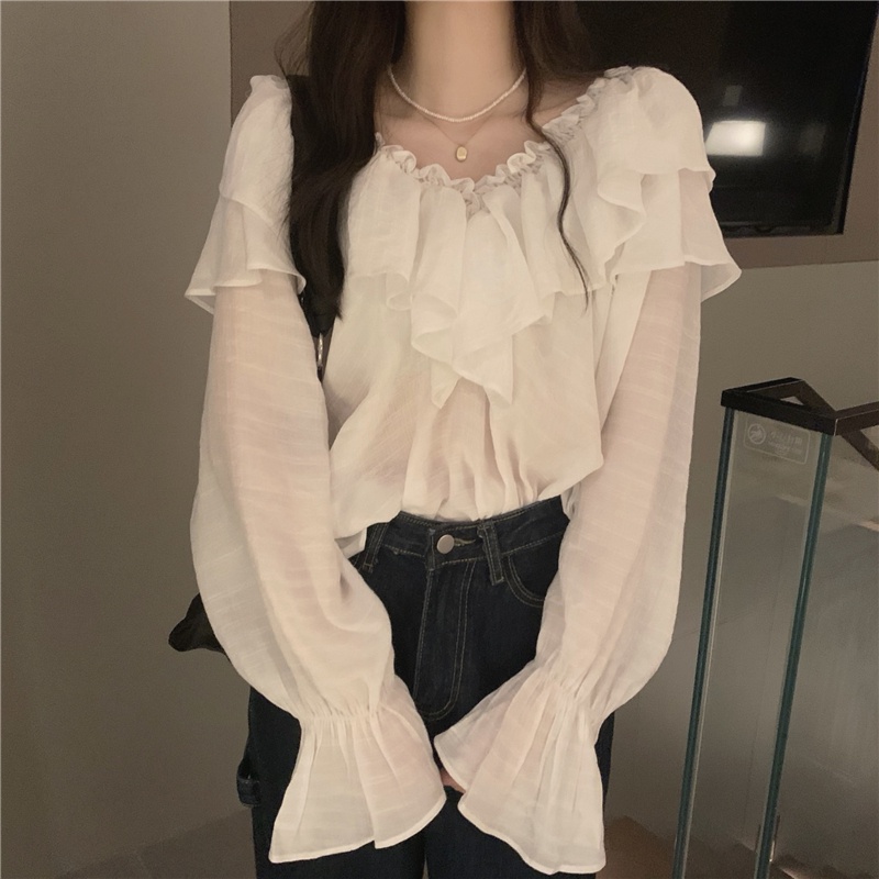 Áo Sơ Mi Dài Tay Cổ Chữ V Rộng Rãi 53968