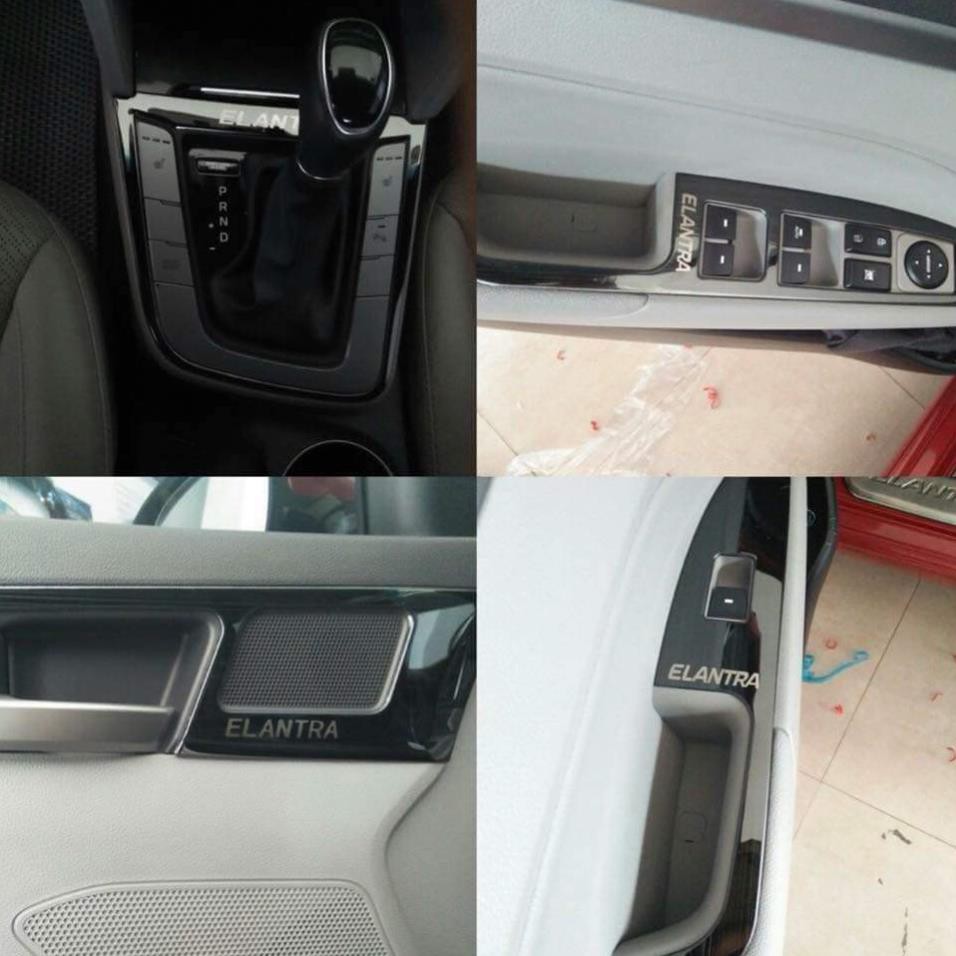 ELANTRA, Ốp nội thất titan xe Hyundai Elantra 2016-2019 - 9 chi tiết