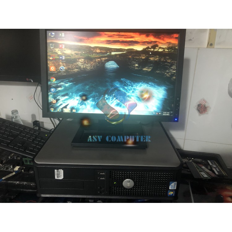 PC Văn Phòng DELL OPTIPLEX 380 core 2 duo E8400, Màn hình 17inch Wide