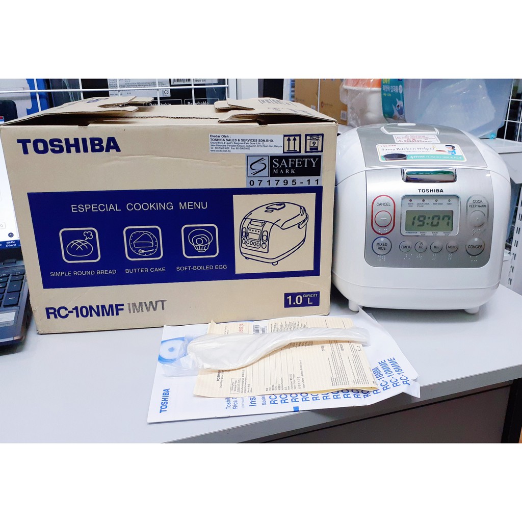 [Mã ELMS5 giảm 7% đơn 300K] Nồi cơm điện tử Toshiba RC-10NMF/NTF, 1.0L, hàng Thái Lan, BH 12 tháng | BigBuy360 - bigbuy360.vn