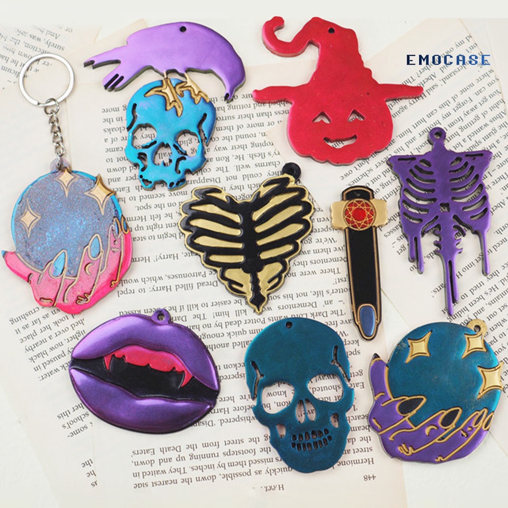 Khuôn Silicone Làm Móc Khóa Phong Cách Halloween Độc Đáo