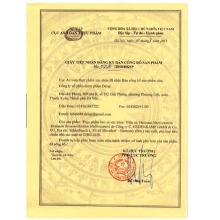 Viên sủi Bổ sung vitamin nhập khẩu từ Đức - Heilusan Multi - vitamin tuýp 20 viên