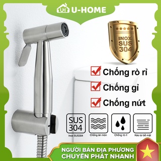 Bộ vòi xịt vệ sinh và dây inox 304 U-HOME Fotar và cài xịt U-1011