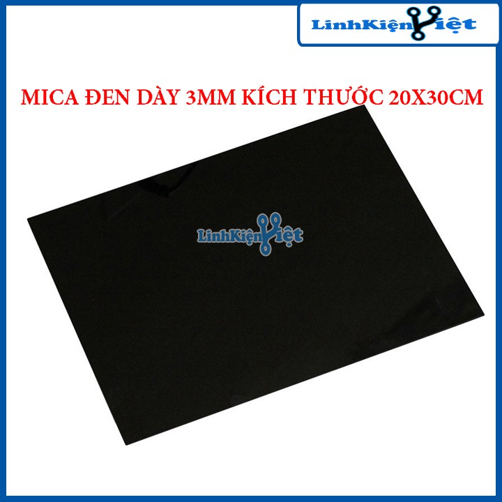 Mica Đen Đài Loan Dày 3mm Kích Thước 20x30cm