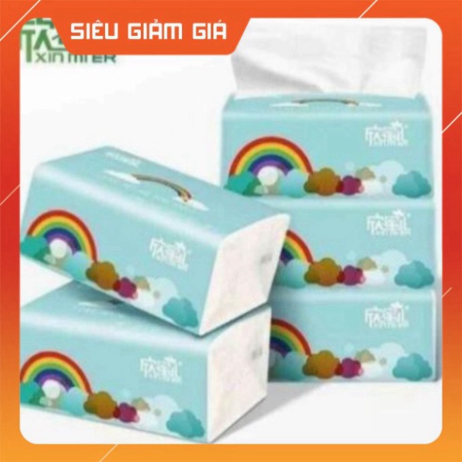 * GÓI 100 TỜ GIẤY ĂN CẦU VỒNG LOẠI 1 vuanhabep Ma20s - * vb14s vb14s
