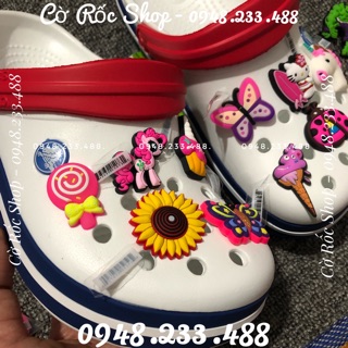 Nút cài trang trí dép Jibbitz-charm-sticker dày đẹp hịn (F1-F16).Shop ship từ 10 sản phẩm trở lên.