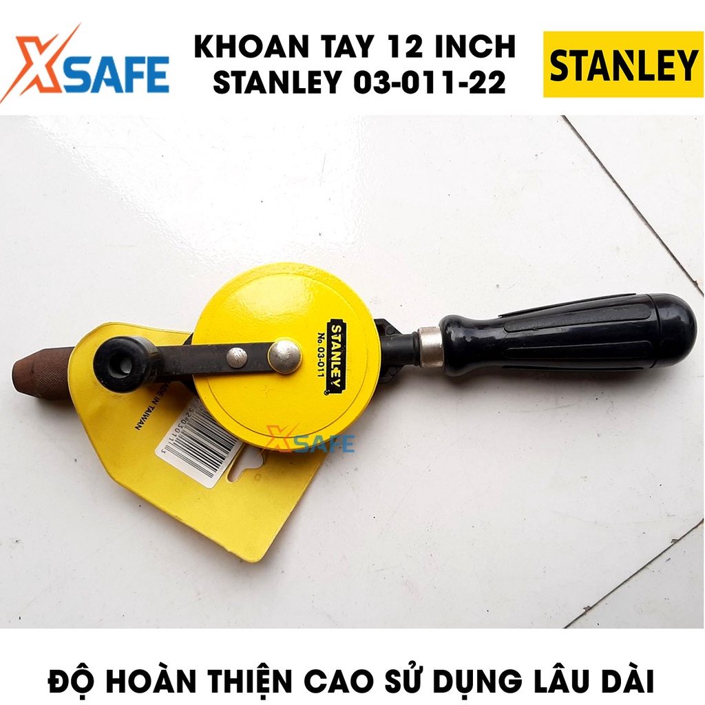 Khoan tay 1/4 inch STANLEY 03-011-22 Máy khoan Stanley chất liệu cao cấp, bánh răng đôi trơn tru, không ồn