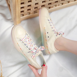 Giầy nữ sneaker cầu vồng sắc màu