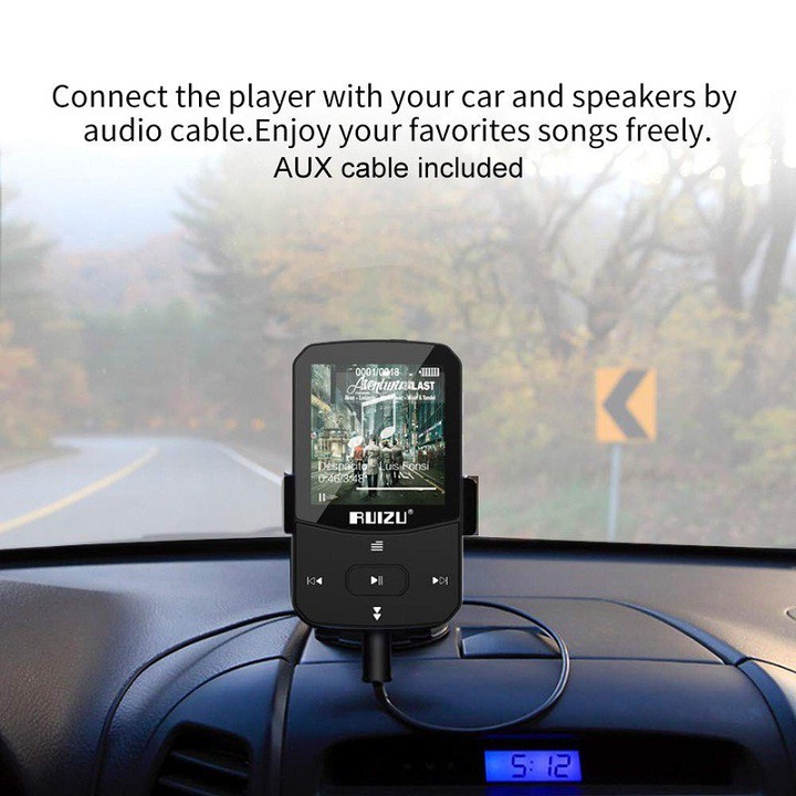 Máy Nghe Nhạc Ruizu X52 : MP3, Bluetooth - Bộ Nhớ Trong 8GB Cao Cấp AZONE - Hàng Chính Hãng