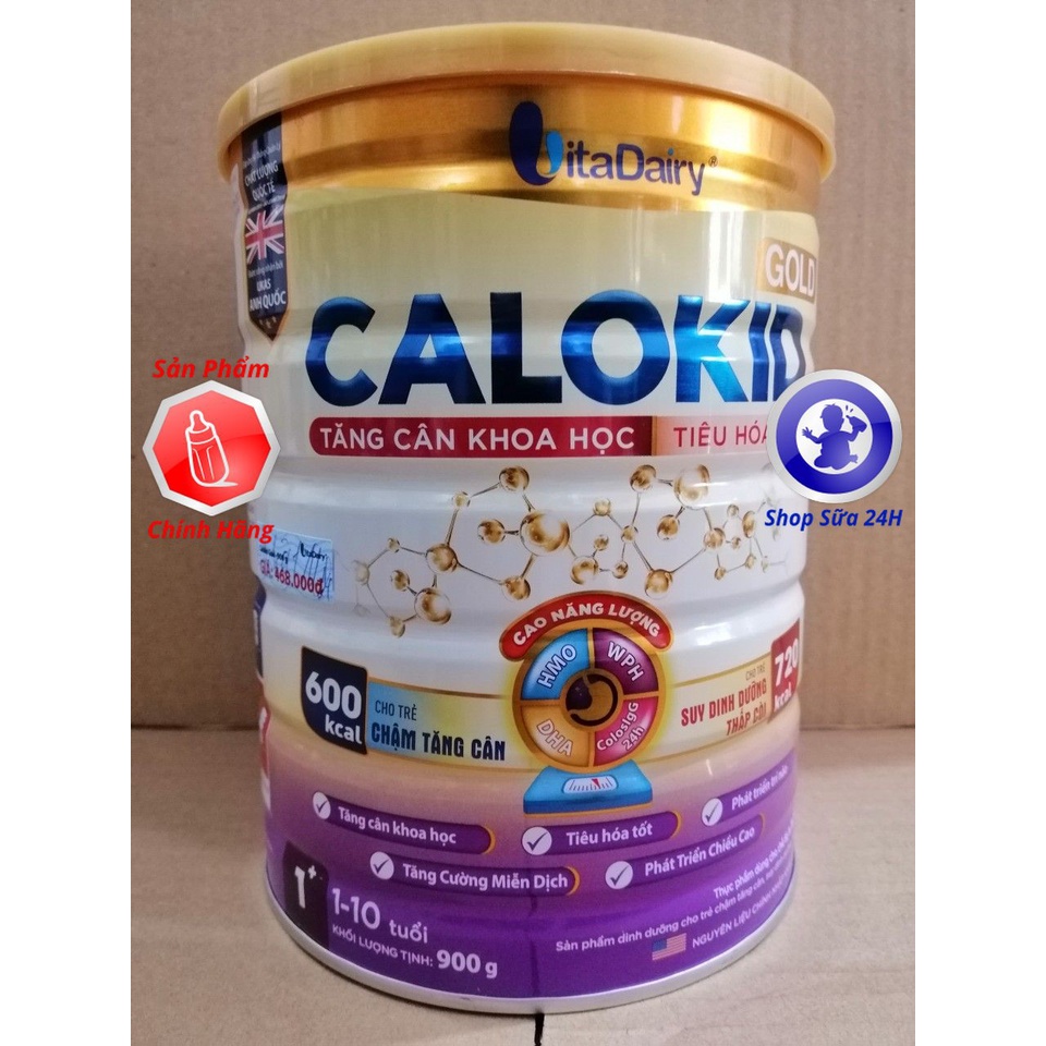 [DATE 2023] Sữa CALOKID GOLD Mẫu Mới Số 0+, 1+ Lon 900g