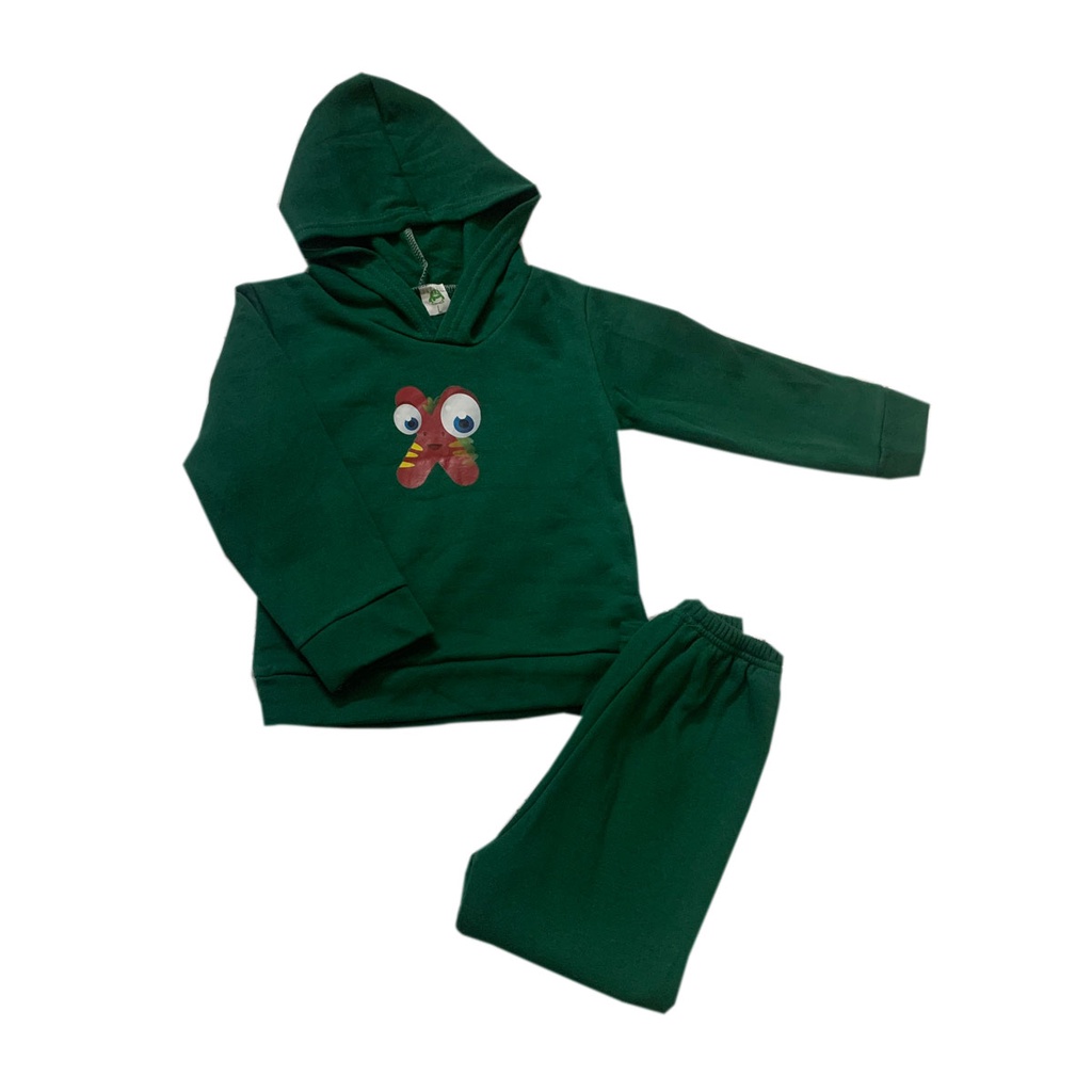 Đồ bộ thu đông cho bé dài tay có mũ, bộ nỉ lông trẻ em hàng xuất khẩu