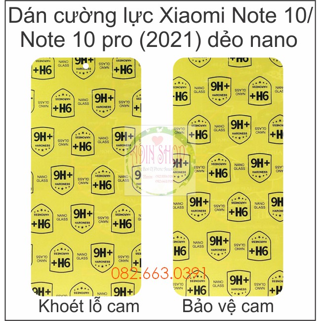 Dán cường lực Xiaomi Redmi Note 10 / Note 10 Pro (2021) dẻo nano siêu bền