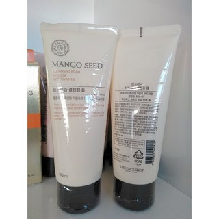 Sữa Rửa Mặt Bổ Sung Ẩm #THE_FACE_SHOP MANGO SEED CLEANSING FOAM 100ML_ TẶNG 1 kem dưỡng ẩm #Innisfree Jeju Cherry Blosso