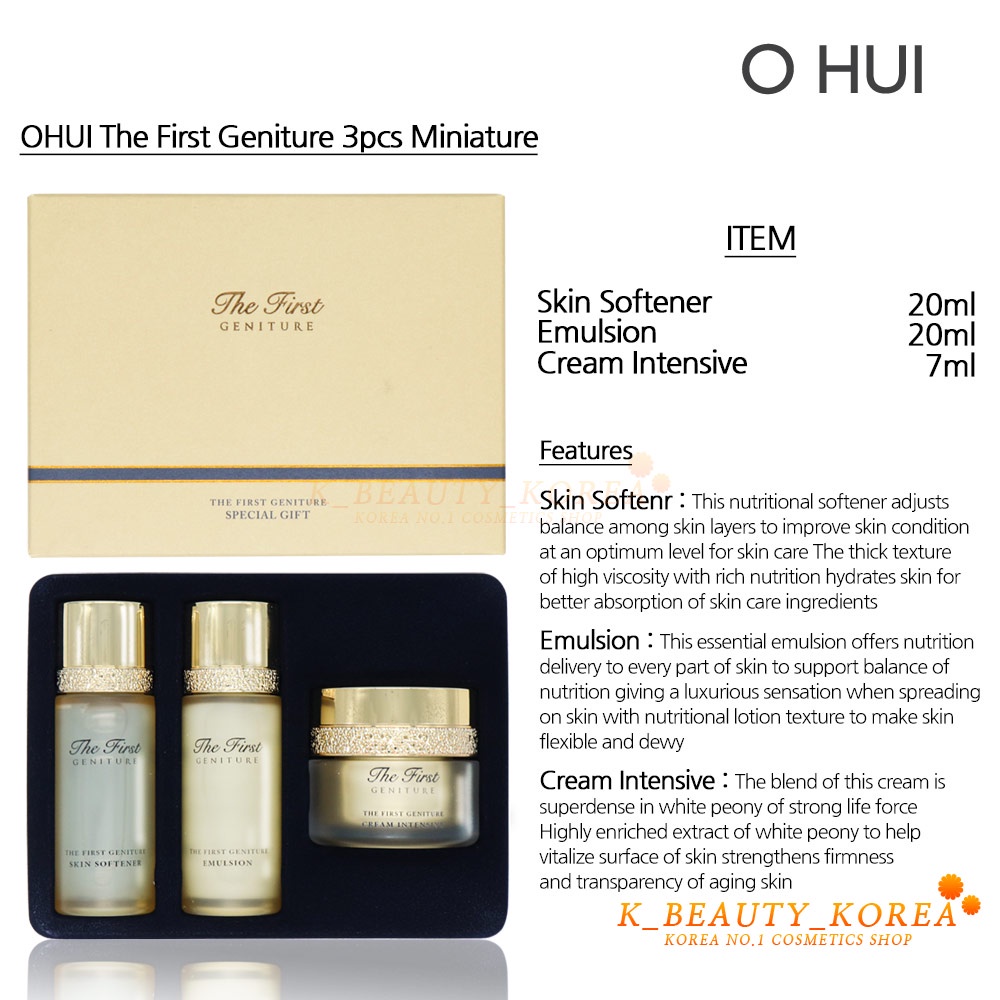 [OHUI] Bộ 3 Sản Phẩm Dưỡng Da 3pcs Miniature Kit Skin Care