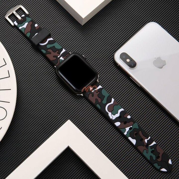 Dây cao su camo Apple Watch seri 1 2 3 4 5