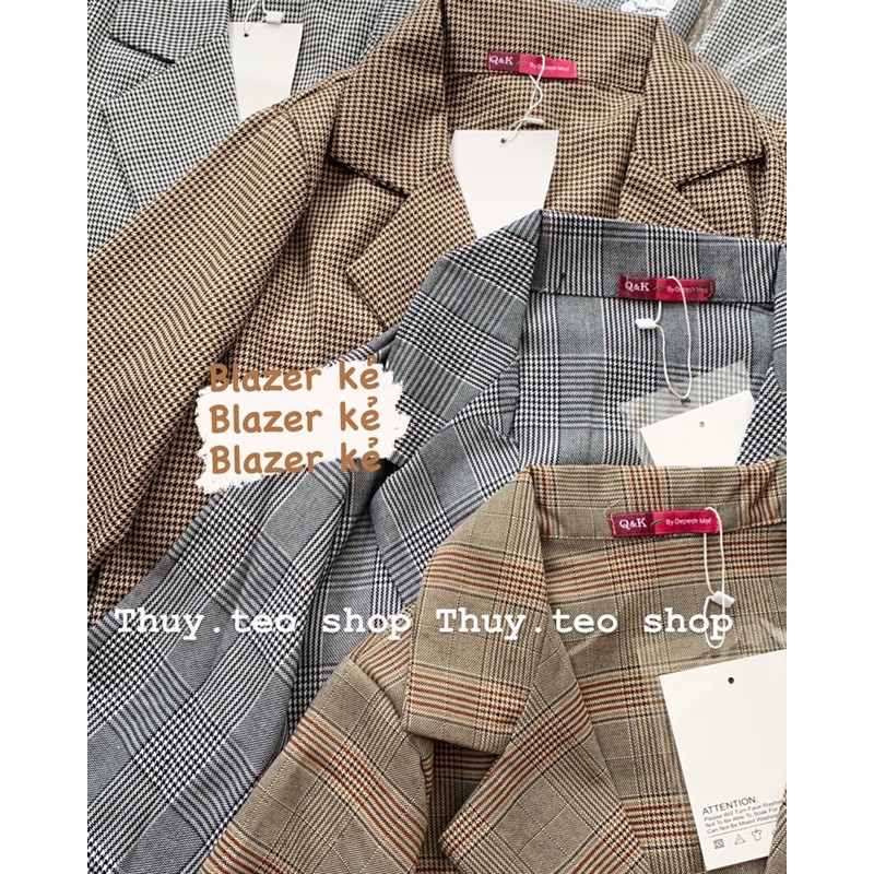 Áo khoác vest blazer kẻ, trơn, dạ Hàn Quốc - Áo khoác blazer chất đẹp | BigBuy360 - bigbuy360.vn