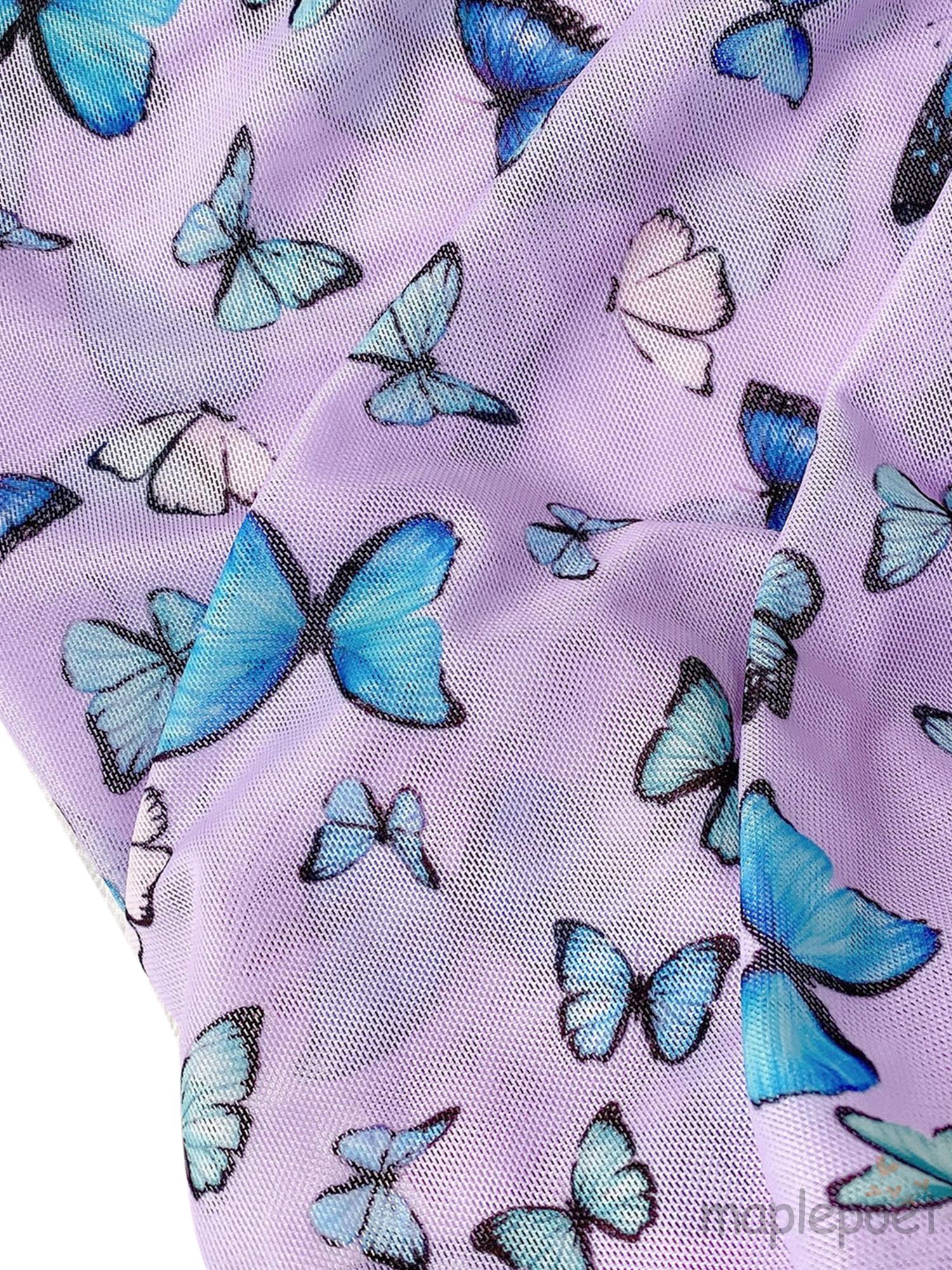 Set Đồ Tắm In Họa Tiết Bươm Bướm Thời Trang Quyến Rũ Dành Cho Nữ | BigBuy360 - bigbuy360.vn