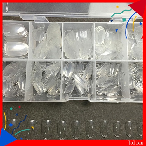 500 móng tay giả hình oval trong suốt DIY