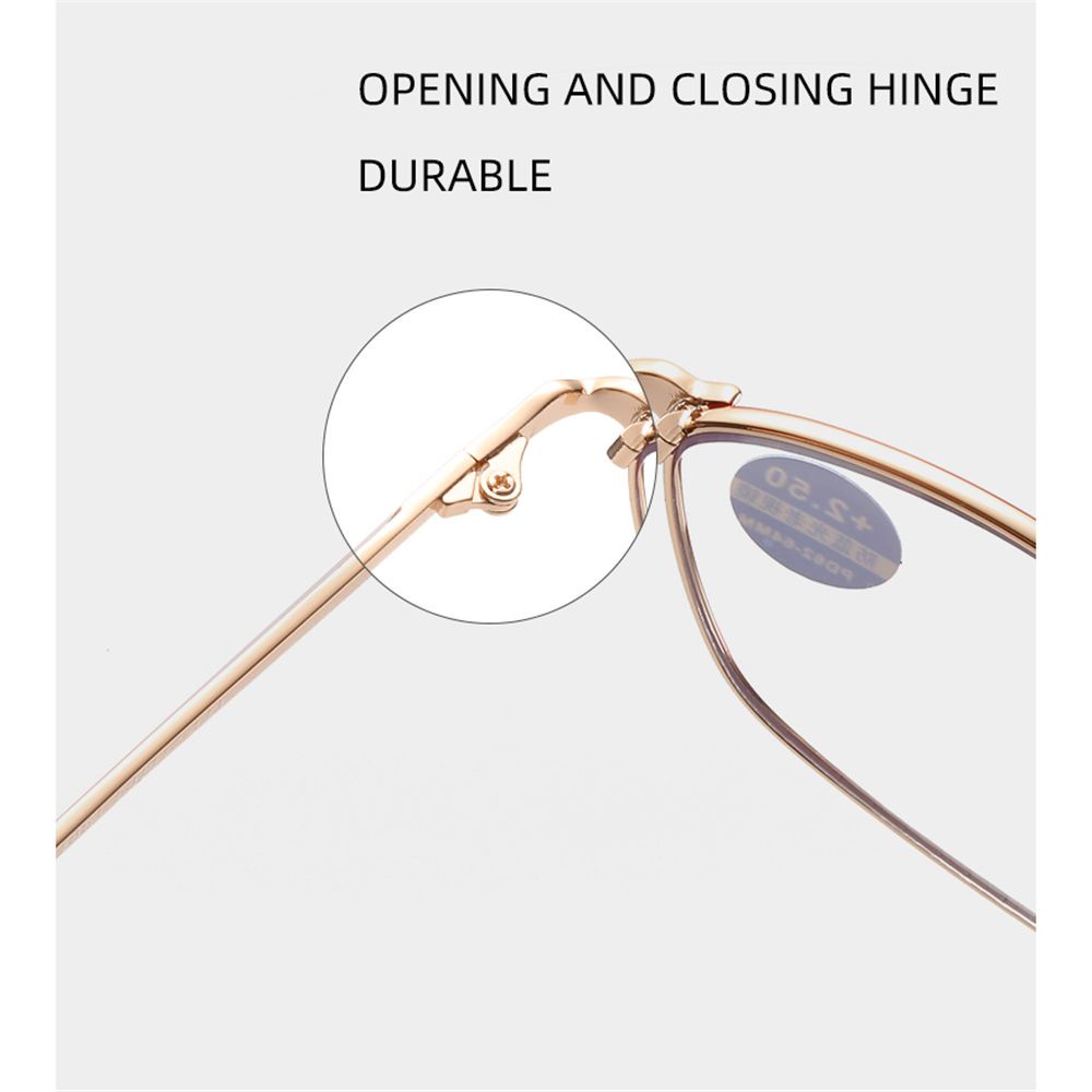 Kính đọc sách 3 trong 1 gọng kim loại chống ánh sáng xanh cho nam / nữ