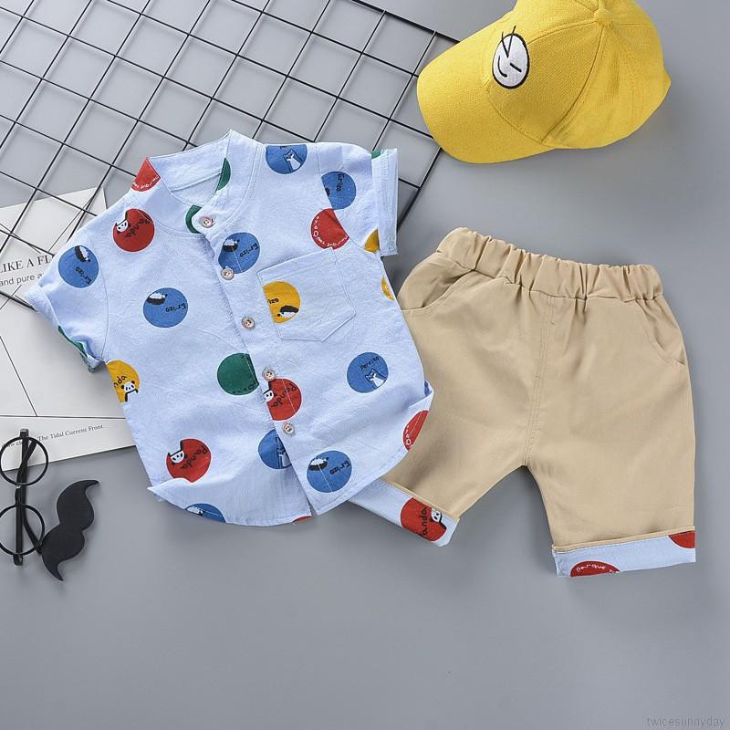 Set quần áo hoạt hình xinh xắn dành cho bé trai